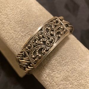 Vintage Lois Hill Twisted Filigree Toggle Bracelet